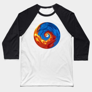 Vortex of Fire and Water Baseball T-Shirt